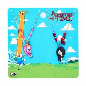 NEW Cartoon Network Adventure Time Princess Bubblegum & Marceline Necklaces Set